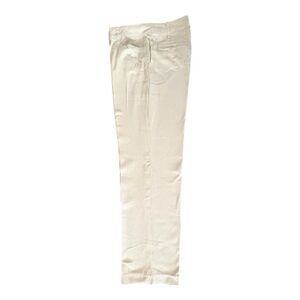 Liz Claiborne Women's Beige Stretch Cotton Spandex Flat Front Solid Pants